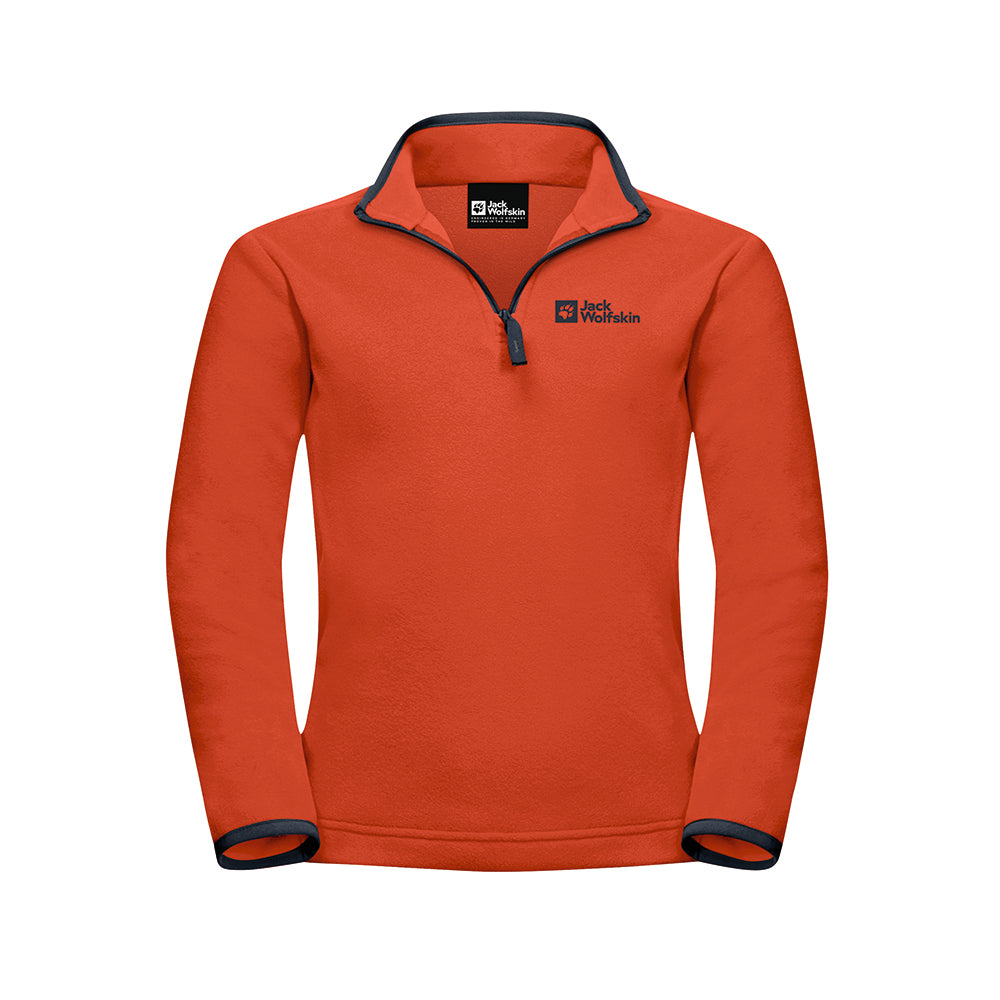 Jack Wolfskin Kids Taunus Halfzip Fleece Jacket in burnt orange