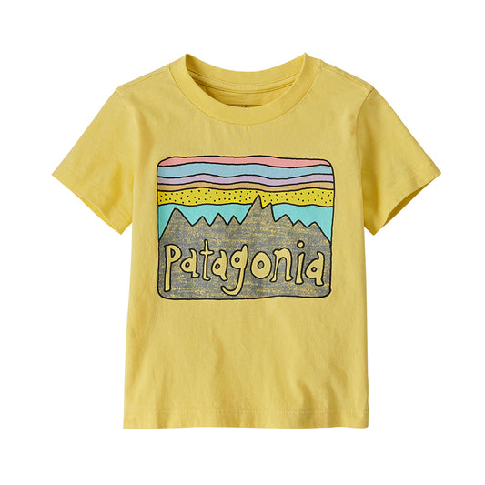 Patagonia Baby Fitz Roy Skies Organic T-Shirt (Milled Yellow)