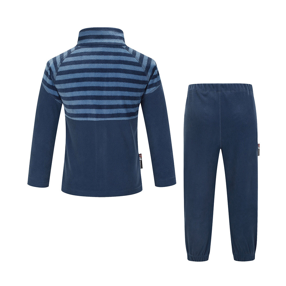 Skogstad Kids' Trone Fleece Set (Dark Denim Stripe)