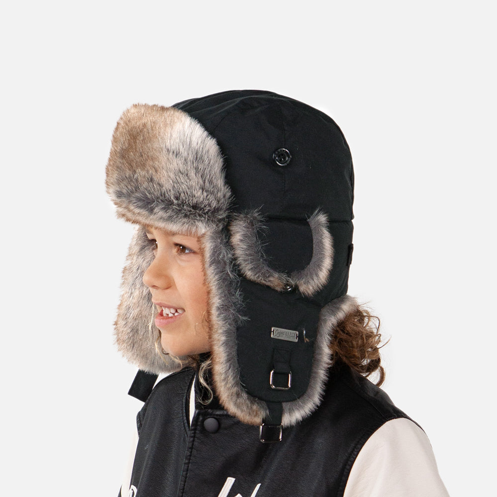 Barts Kids Kamikaze Trapper Hat (Black)