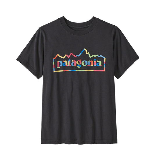 Patagonia Kids Graphic Organic T-Shirt (Black)