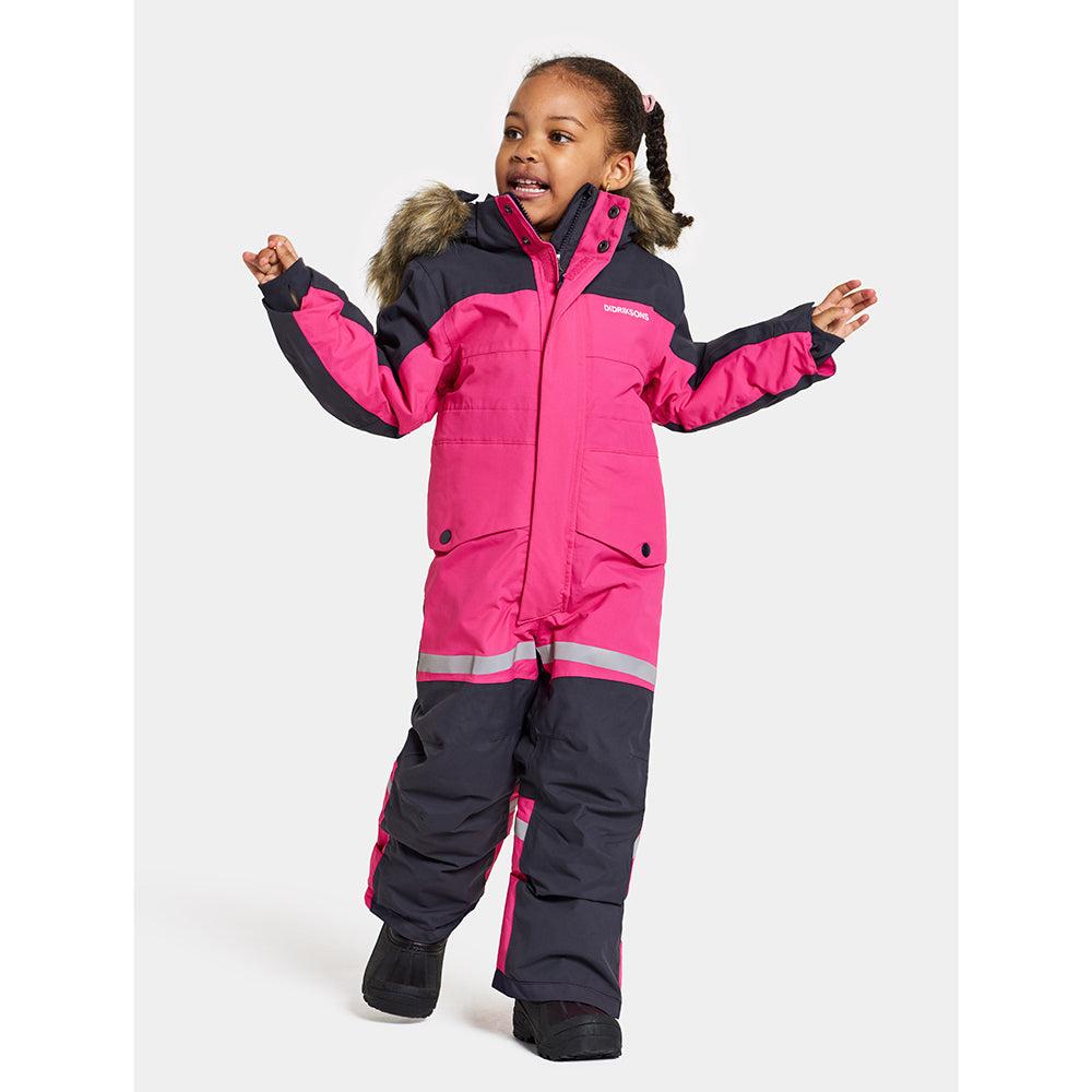 Didriksons Bjarven Kids Ski Coverall (True Pink)