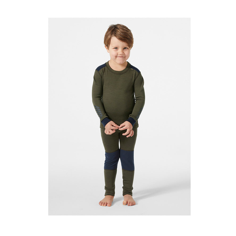 Helly Hansen Kids Lifa Merino Midweight Thermals (Utility Green)