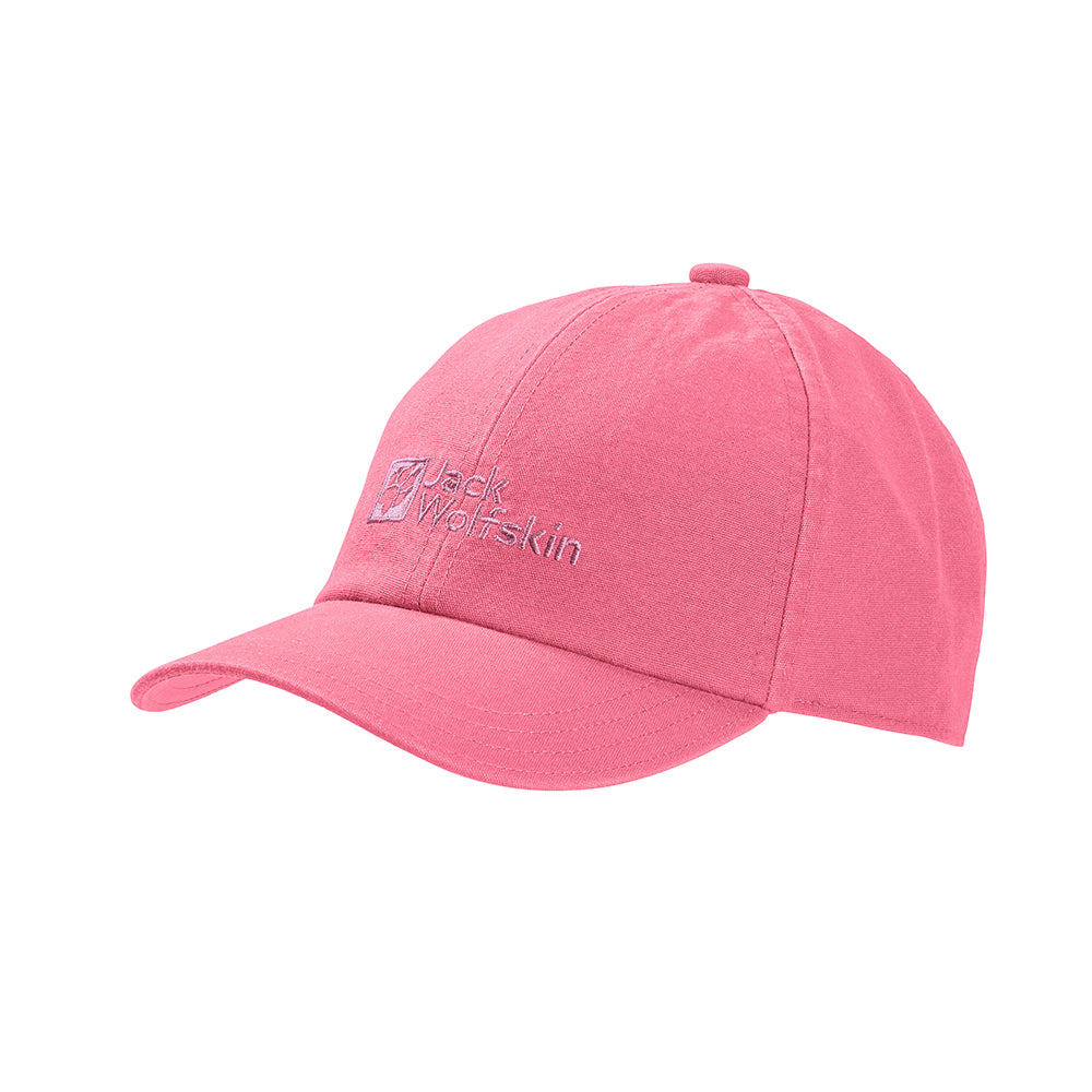 ack Wolfskin Kids Baseball Cap made from organic cotton in pink