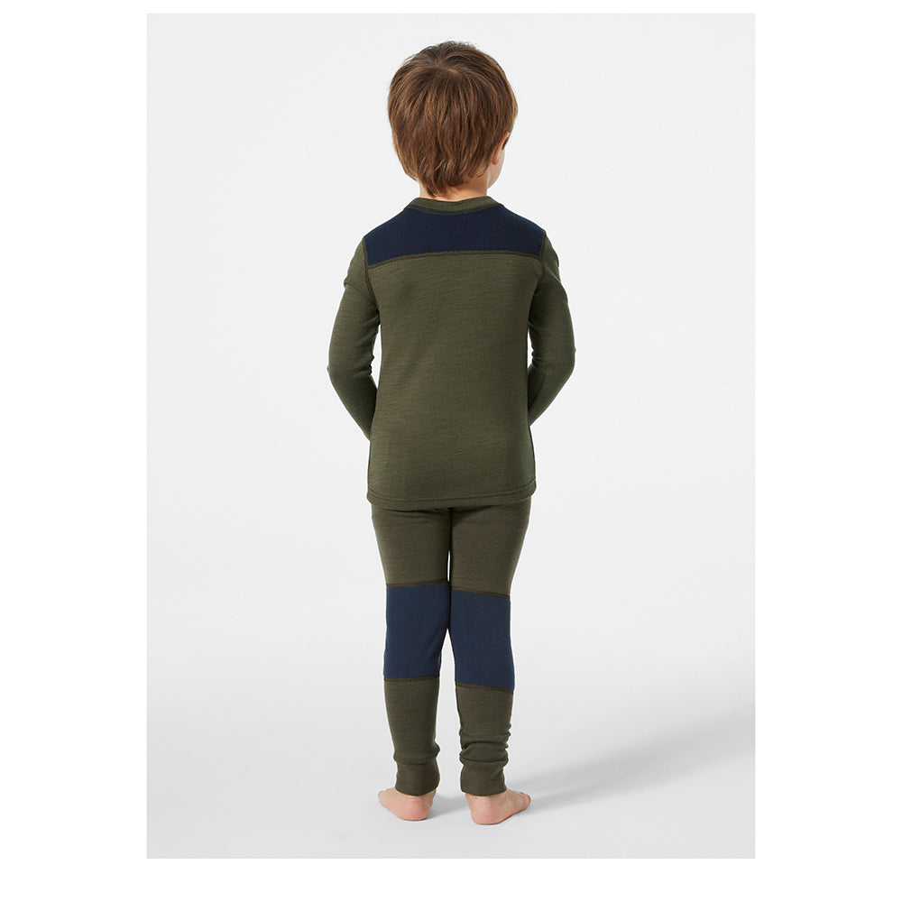 Helly Hansen Kids Lifa Merino Midweight Thermals (Utility Green)