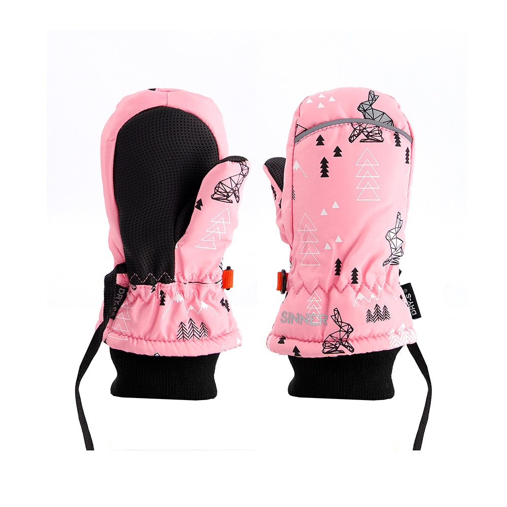 Sinner Tim Toddler Mittens in pink