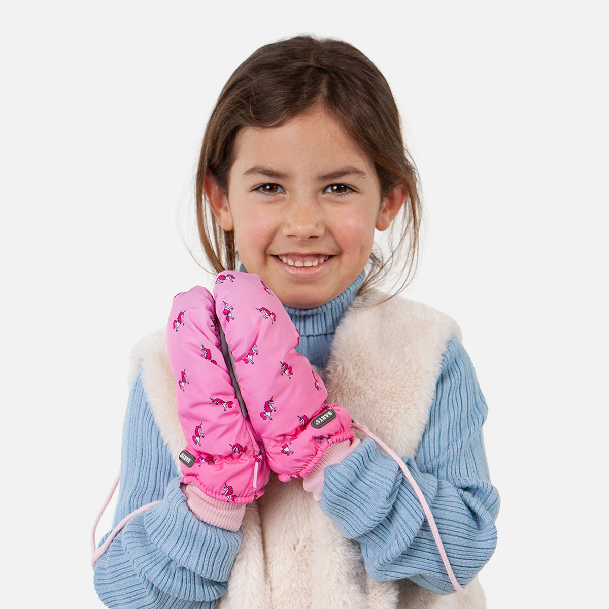 Barts Kids Print Mittens (Pink)