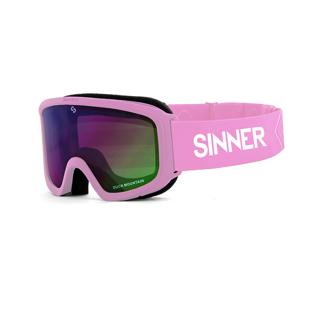 Sinner Duck Mountain Kids Ski Goggles 4 - 8 yrs (Pink)