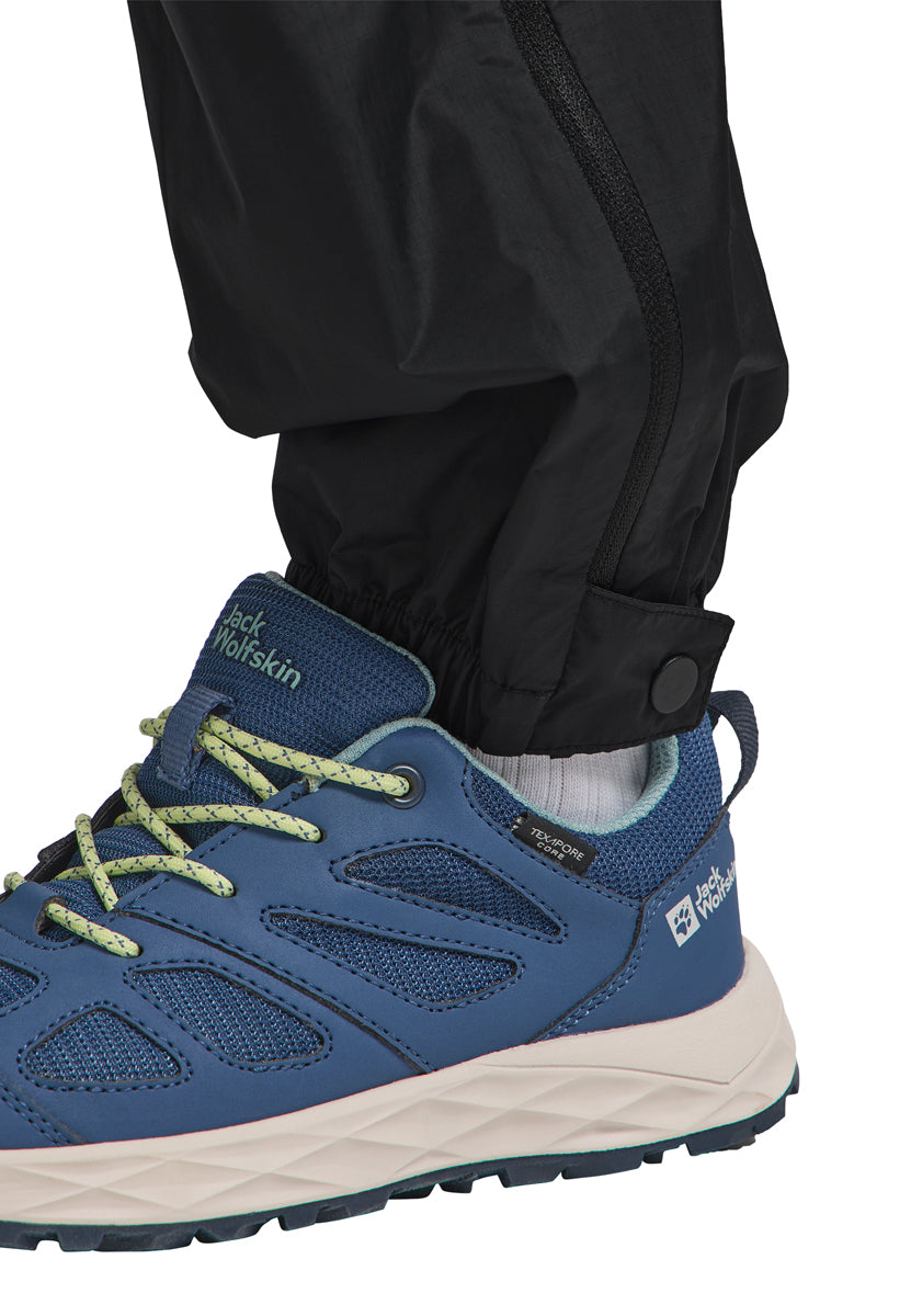 Jack Wolfskin Kids Rainy Days Waterproof Trousers (Black)