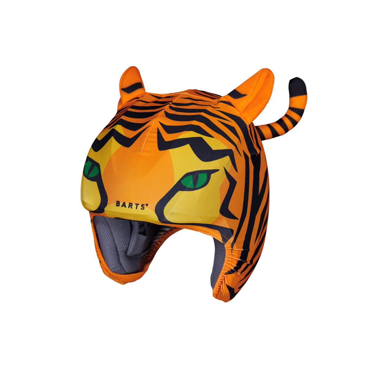 Tiger themed ski helmet cover