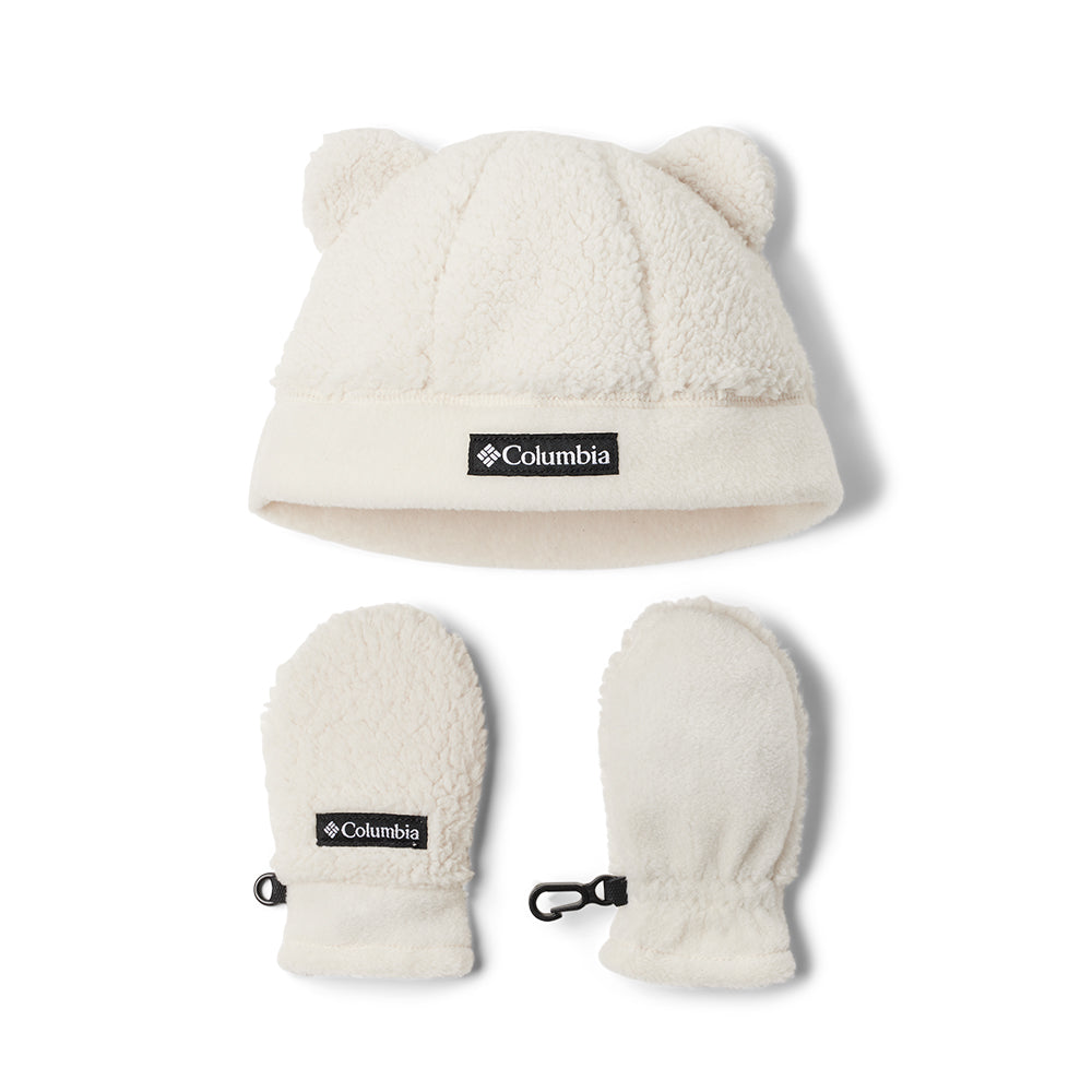 Columbia Todder Rugged Ridge™ Beanie and Mitten set in chalk white