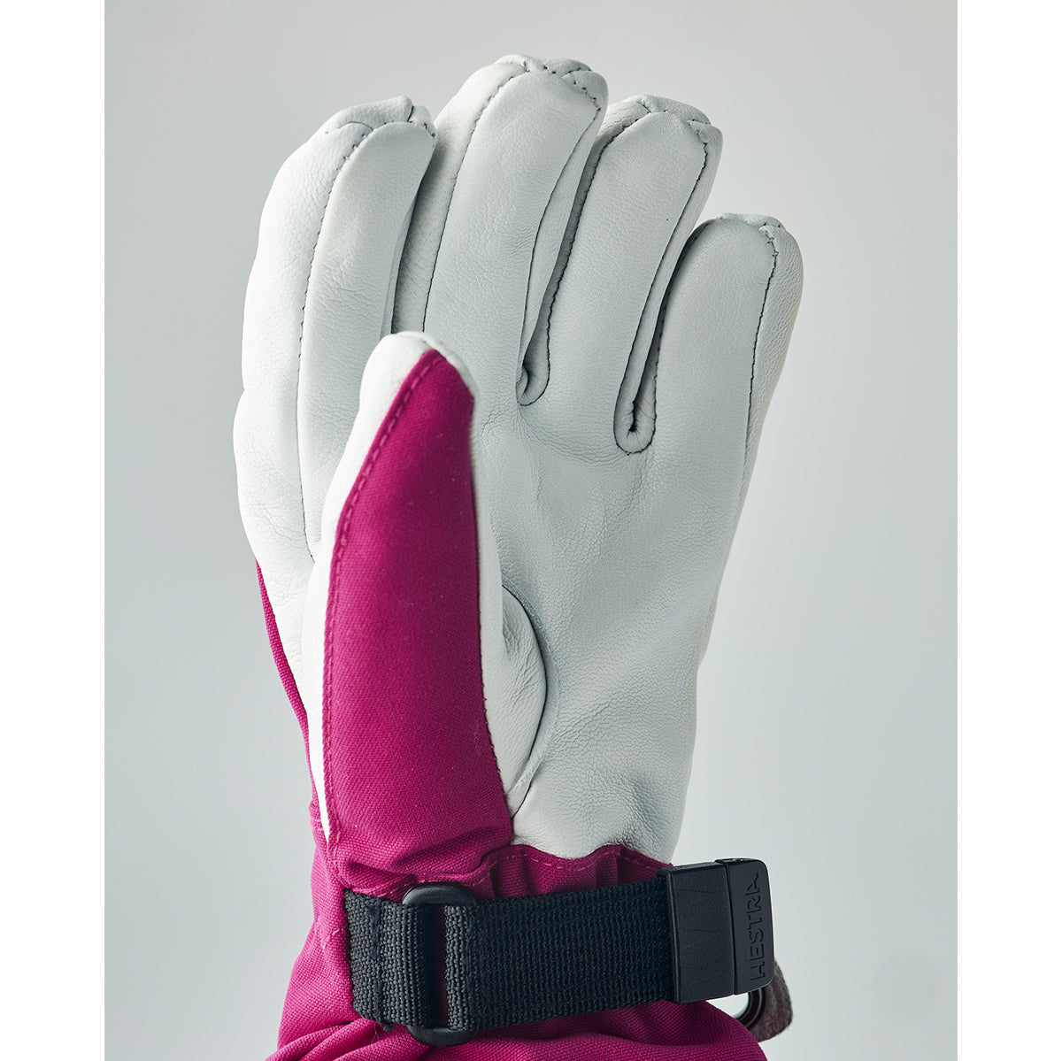 Hestra Kids Army Leather Heli Ski Jr Glove (Fushia)