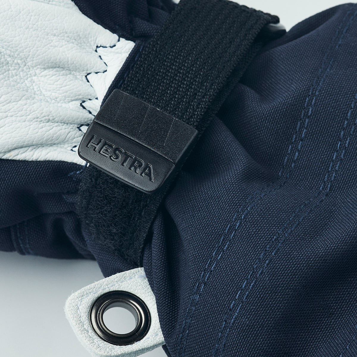 Hestra Kids Army Leather Heli Ski Mittens (Navy)