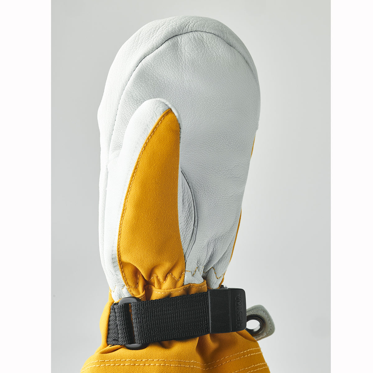Hestra Kids Army Leather Heli Ski Mittens (Yellow)