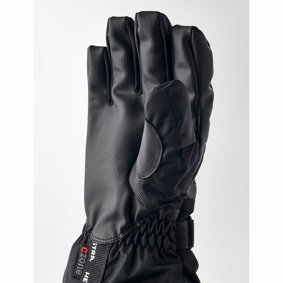 Hestra C-Zone Gauntlet Kids Ski Gloves (Black Grey)