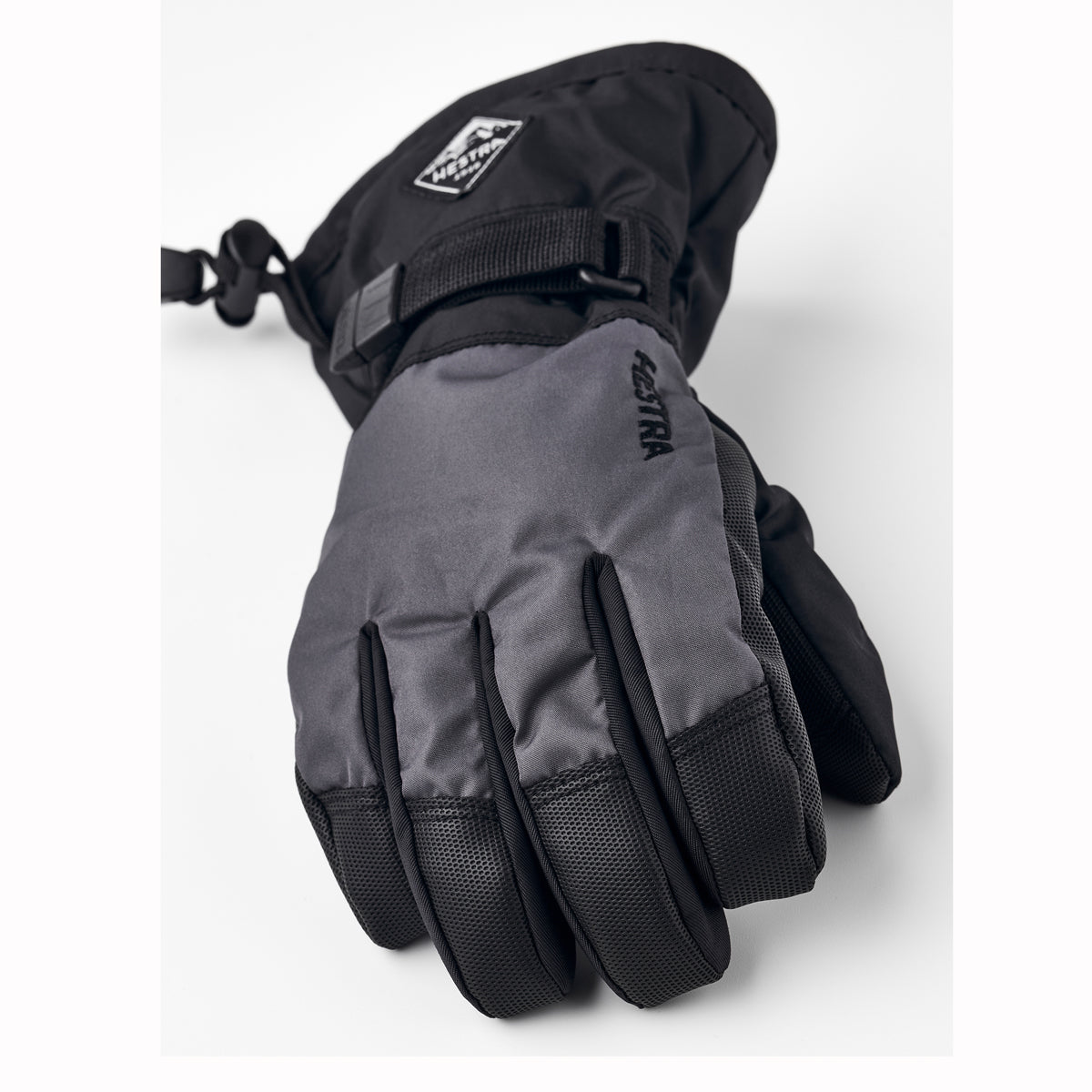 Hestra C-Zone Gauntlet Kids Ski Gloves (Black Grey)