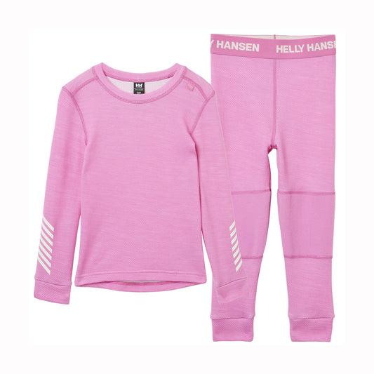 Helly Hansen Kids Lifa Merino Midweight Thermals (Pink)