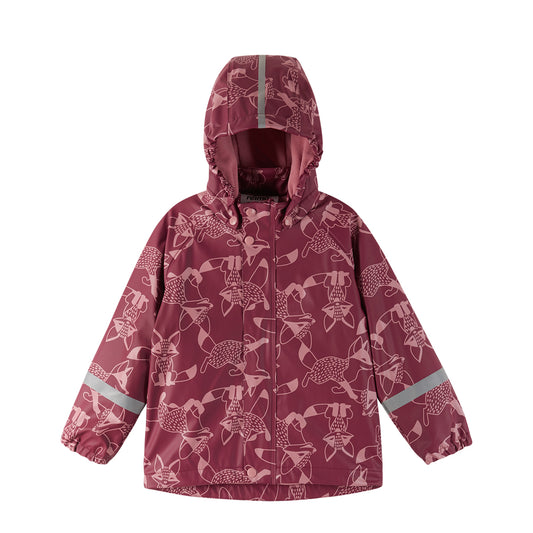 Reima Koski Kids Fleece Lined Waterproof Jacket (Jam Red)