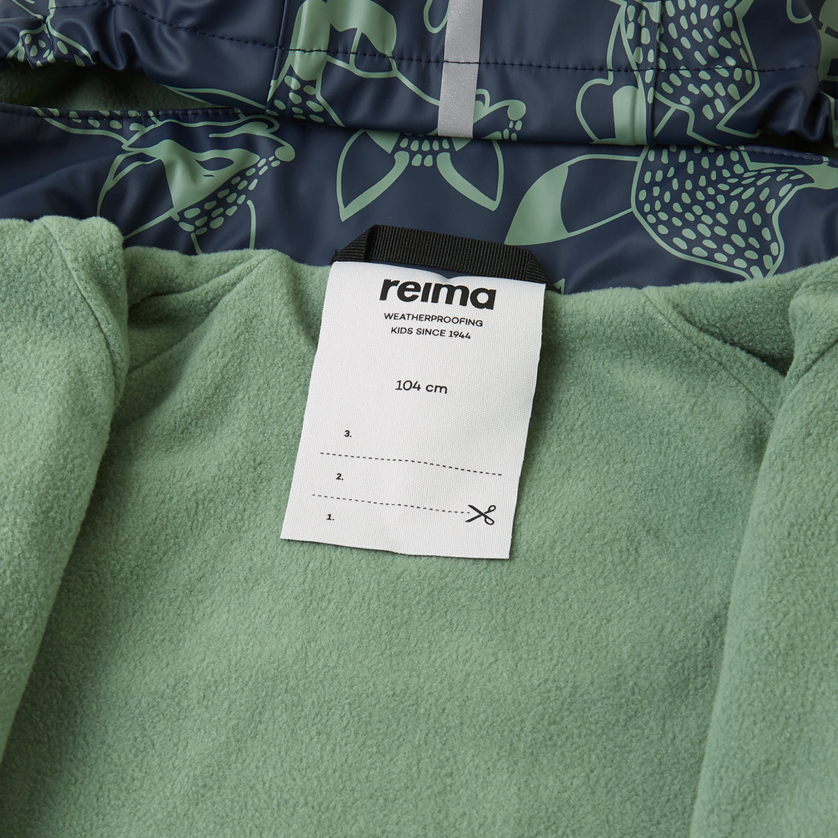 Reima Koski Kids Fleece Lined Waterproof Jacket (Navy)