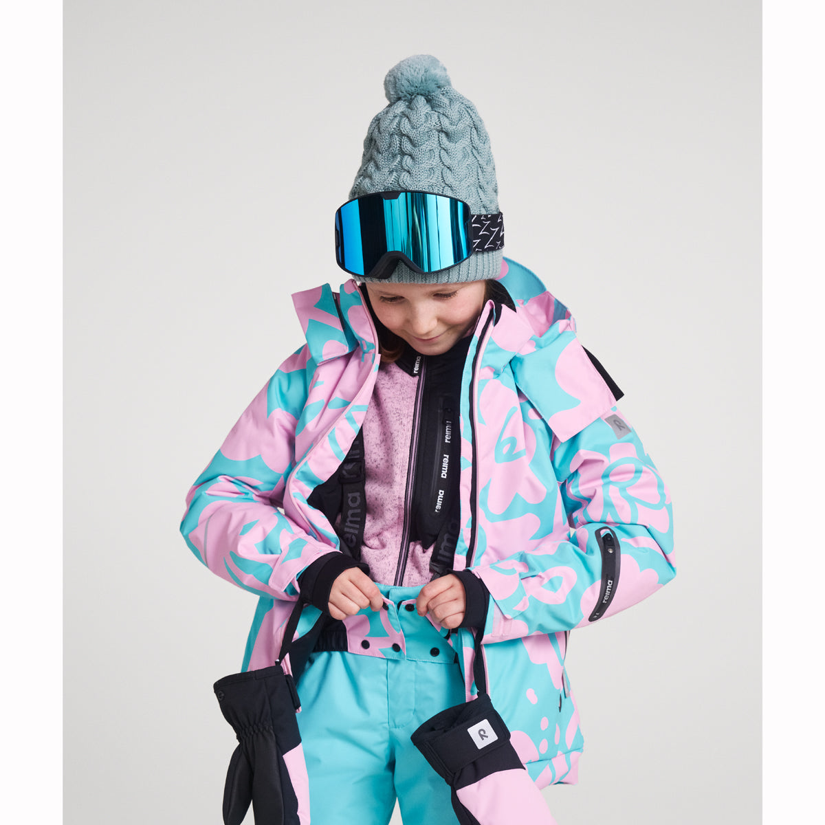 Reima Girls Posio Waterproof Ski Jacket (Light Heather)