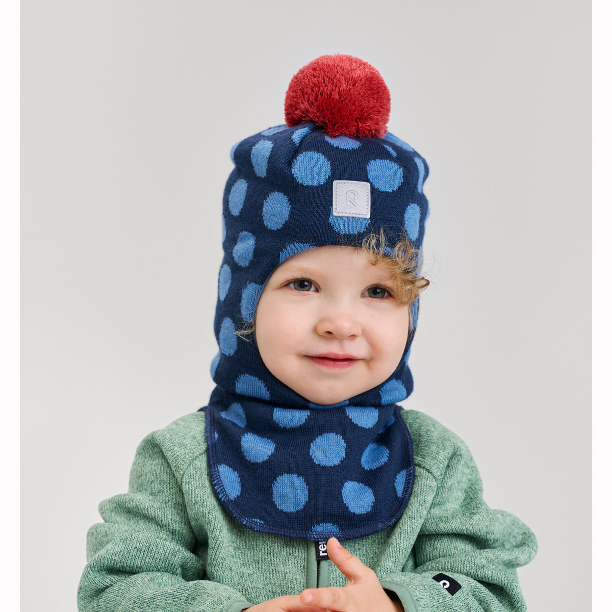 Reima Toddler & Kids Polkka Merino Balaclava (Blue Ocean)