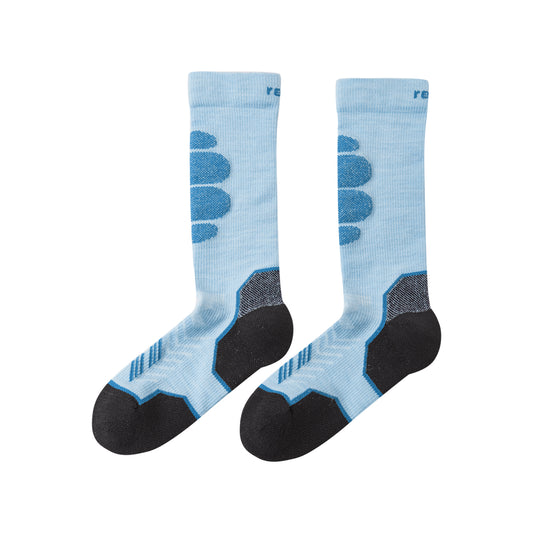 Kids blue ski socks