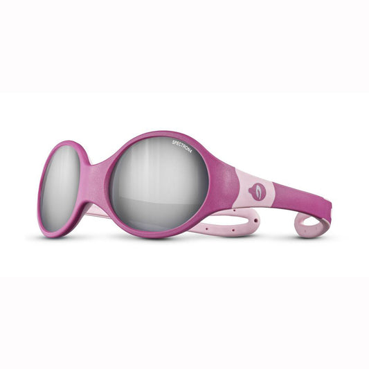 Pink and purple sunglasses with 'Spectron' branding on a white background