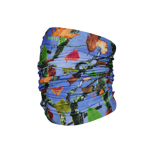 Multicolored patterned tube with 'Barts' branding on a white background