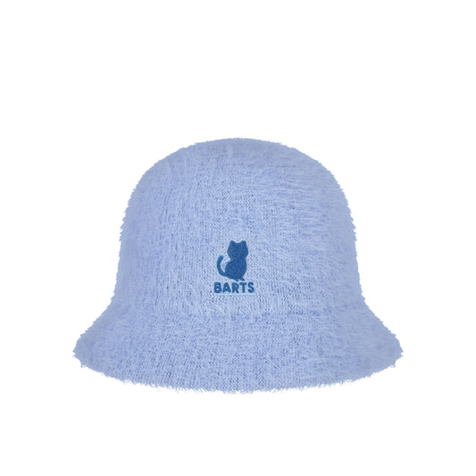 Light blue bucket hat with Barts logo on a white background