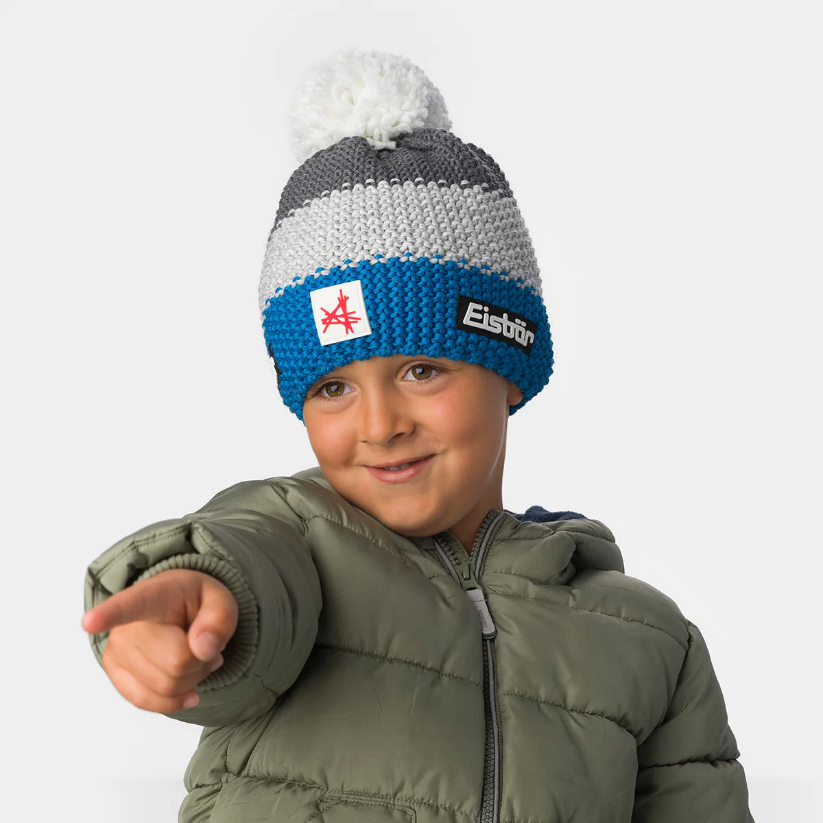 Eisbär Star Pompom Kids Winter Hat (Blue)