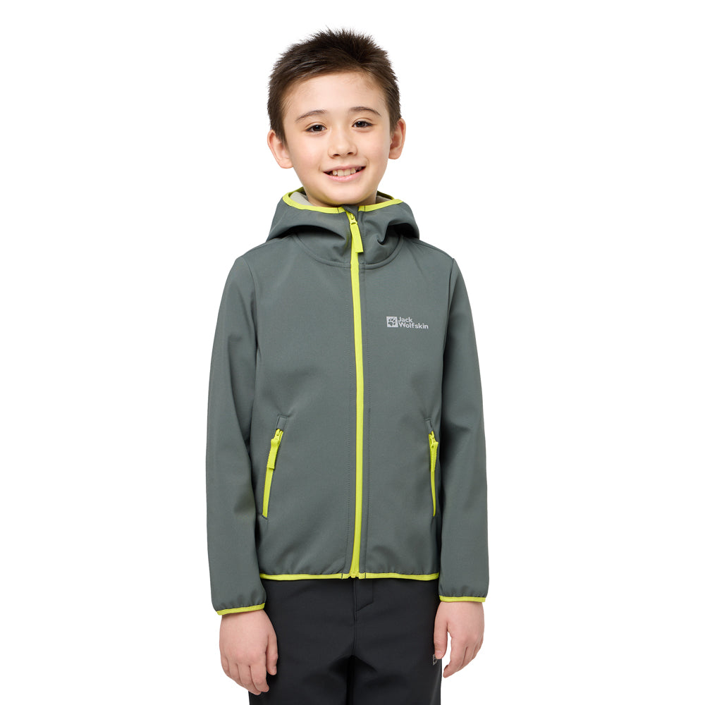 Jack Wolfskin Kids Fourwinds Softshell Jacket (Slate Green)