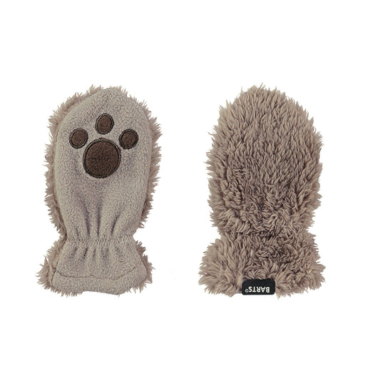 Barts Noa Paws Baby Fleece Mittens in misty brown