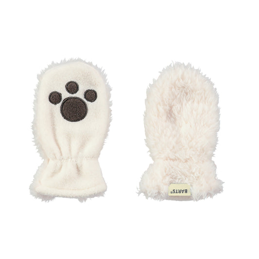 Barts Noa Paws Baby Fleece Mittens in cream