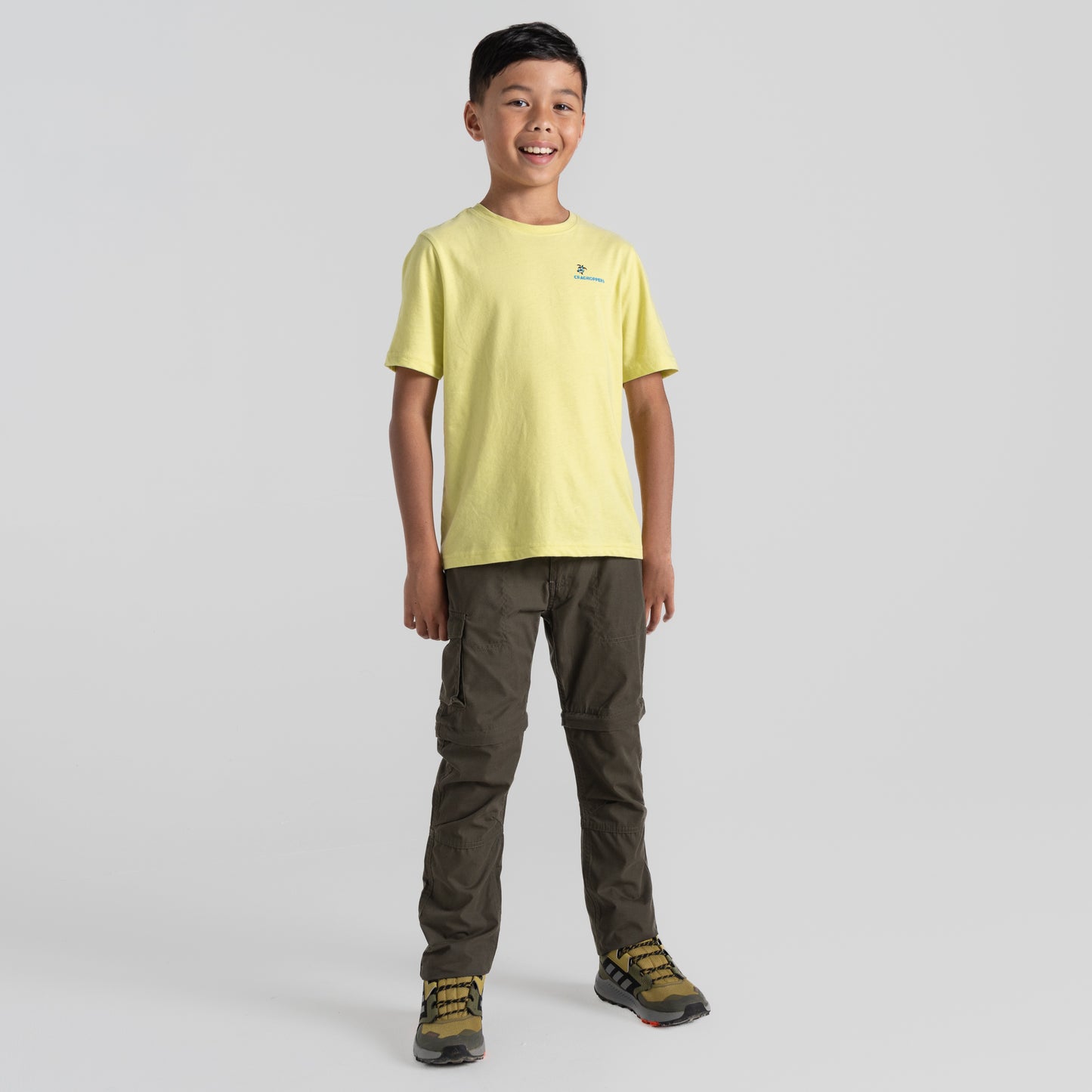Craghoppers Kids Kiwi Cargo Convertible Trousers (Woodland)