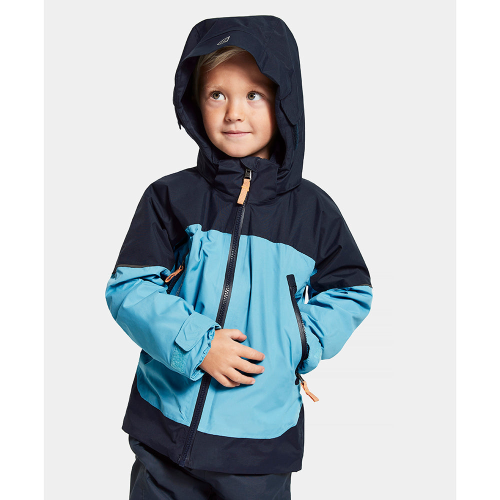 Didriksons Ash Kids Waterproof Jacket (Blue Wash)