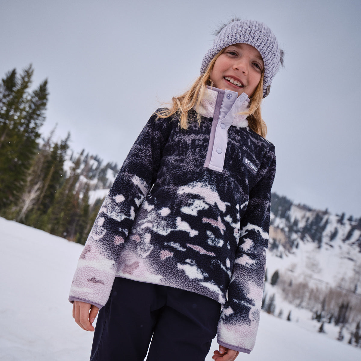 Columbia Kids Helvetia Fleece Jumper (Shale Purple)