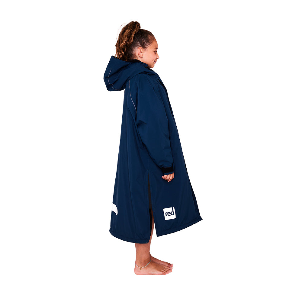 Red Pro Kids Change Robe (Navy)