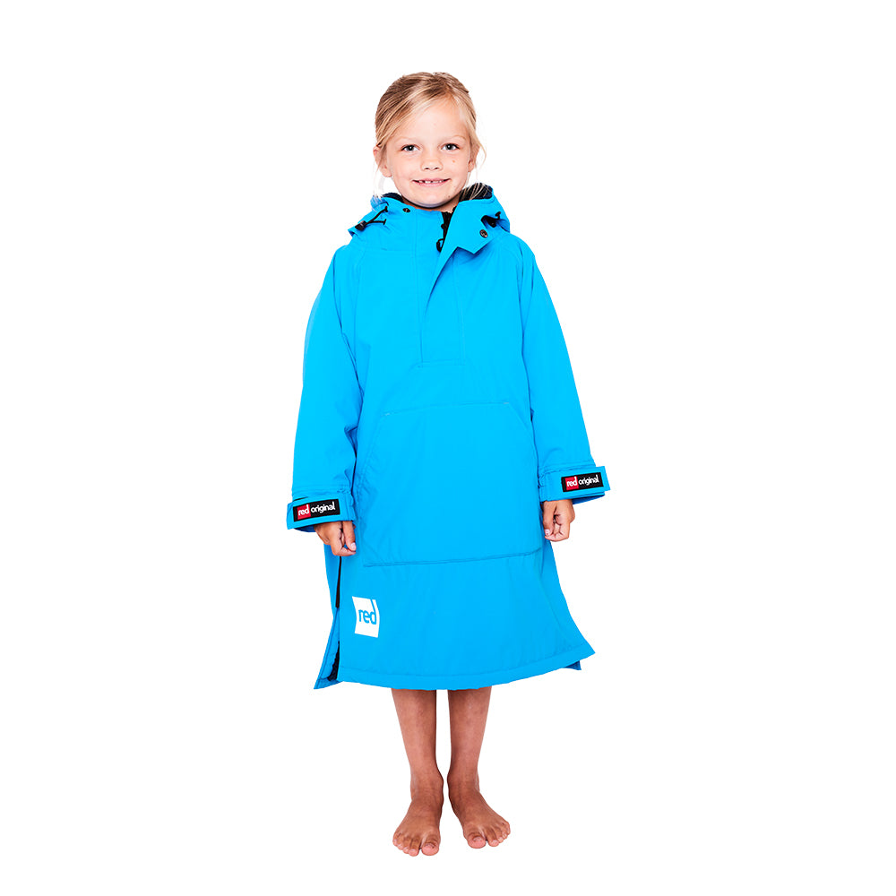 Red Kids Dry Poncho Change Robe (Marine Blue)