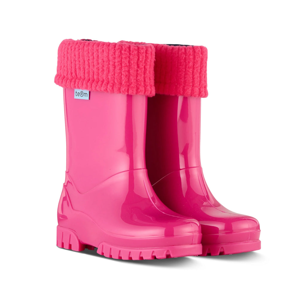 Term Kids Roll Top Welly Boots (Pink)