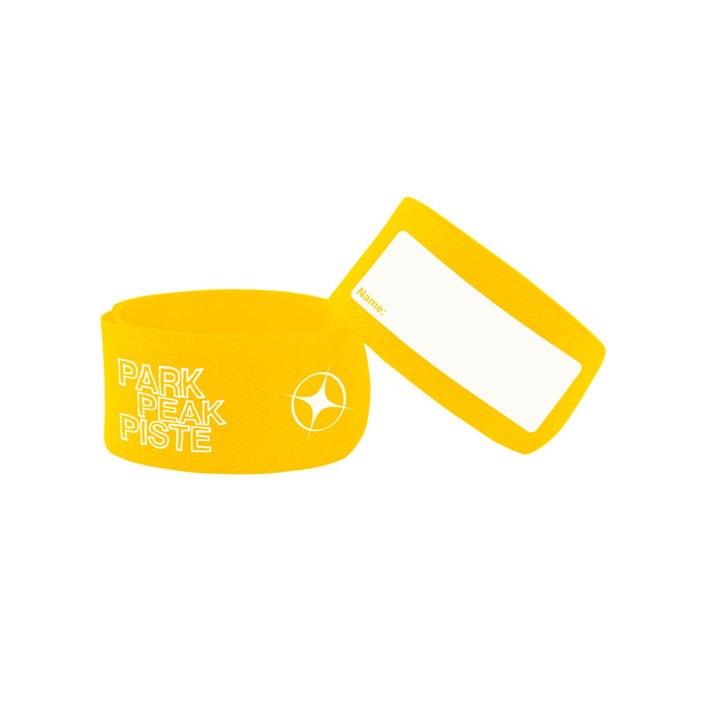 Jumbo Ski Ties with Name Tag (Yellow)