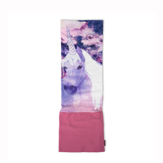 Neck Gaiter for kids with unicorn design on a white background