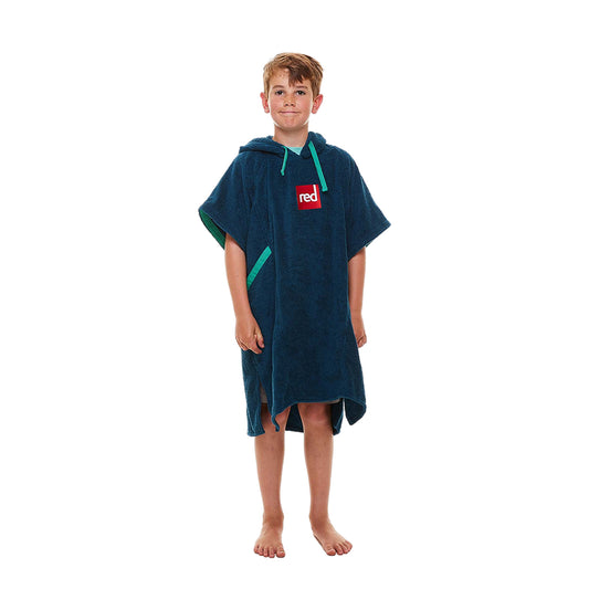 Red Kids Quick Dry Microfibre Changing Robe (Navy)