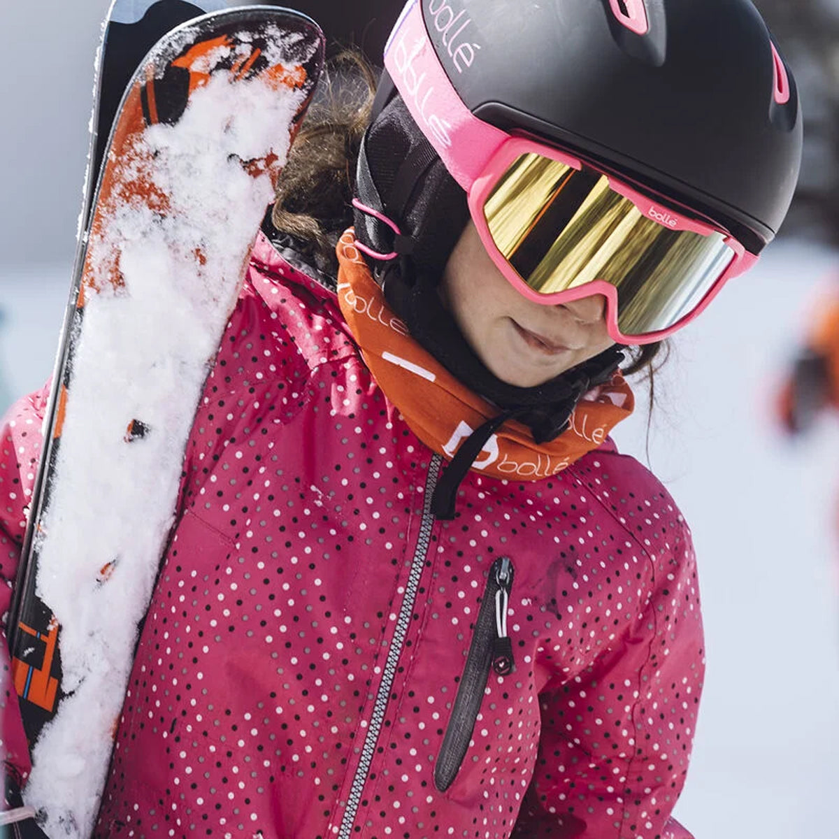 Bolle Rocket Plus Kids Ski Goggles 6 - 10 yrs (Matte Pink)