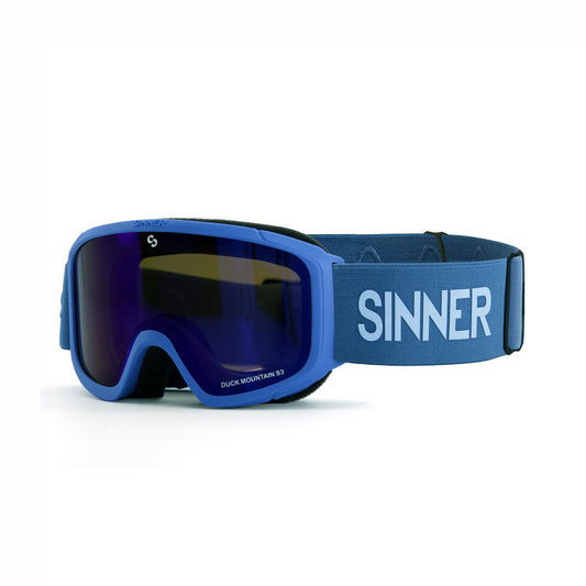 Sinner Duck Mountain Kids Ski Goggles 4 - 10 yrs (Navy Blue)