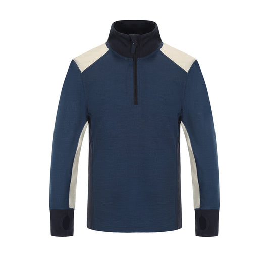 Skogstad Boys Jostedal Merino Wool Thermal Top (Dark Denim)