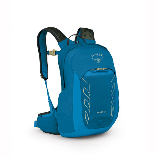 Blue kids Osprey backpack on a white background