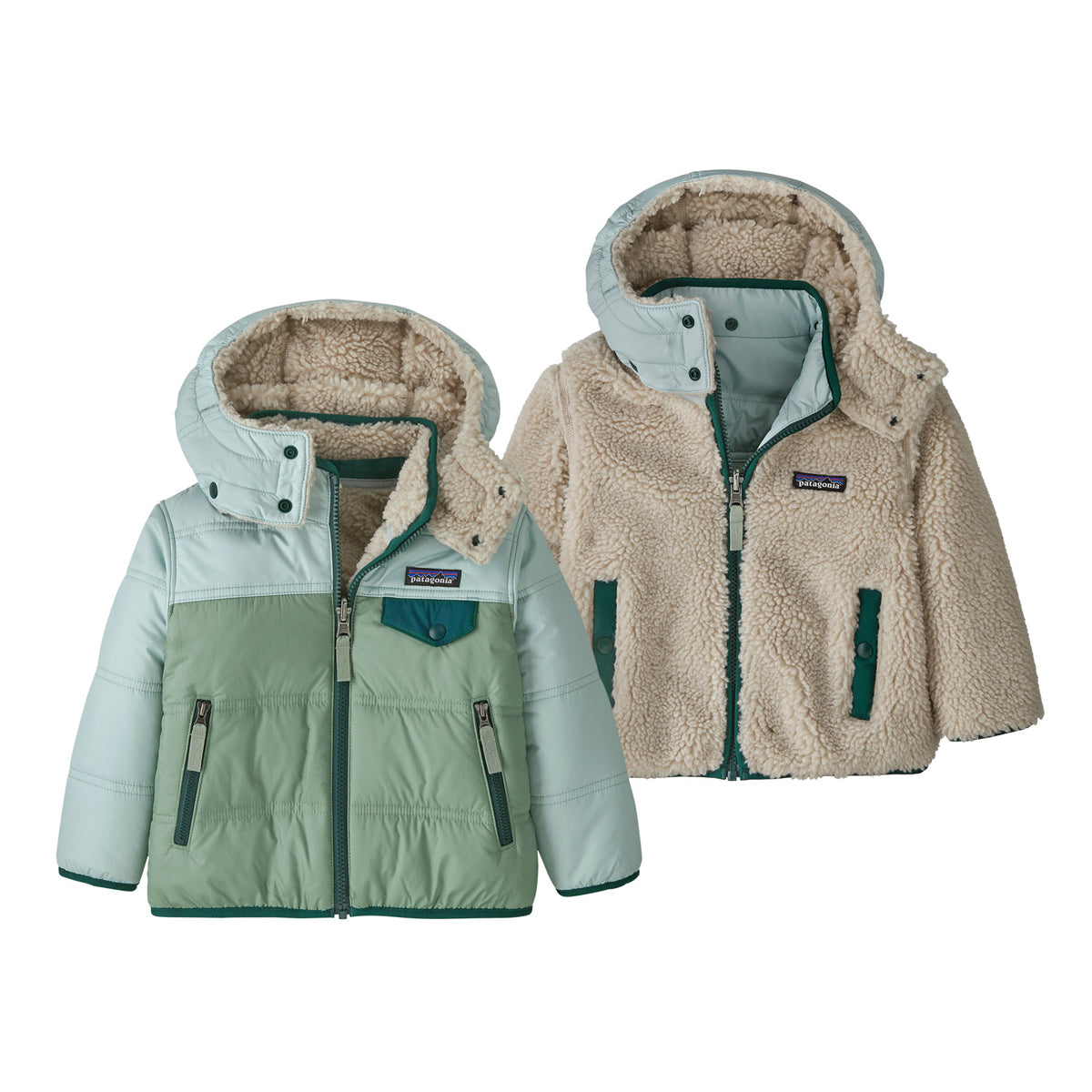 Patagonia Baby Reversible Tribbles Hoody (Ellwood Green)