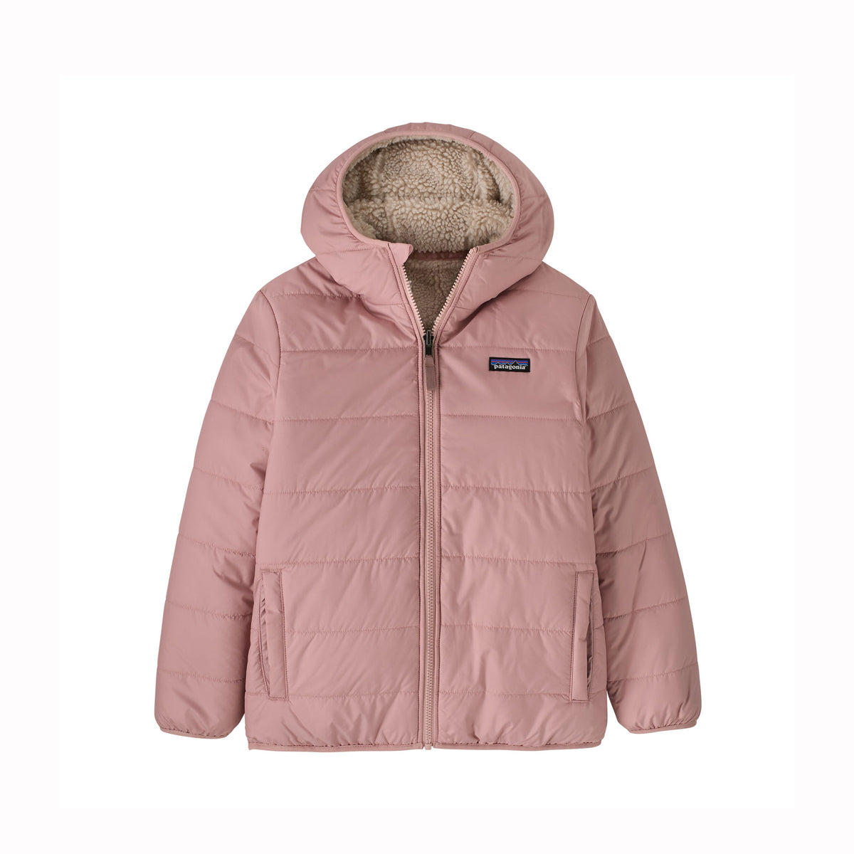 Patagonia Kids' Reversible Ready Freddy Hoody (Fuzzy Mauve)