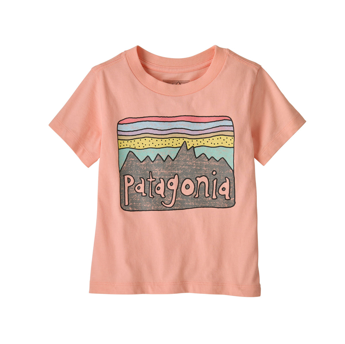 Patagonia Baby Fitz Roy Skies Organic T-Shirt (Sunlit Pink)