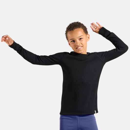Odlo Kids Active Warm Crew Thermal Top (Black)